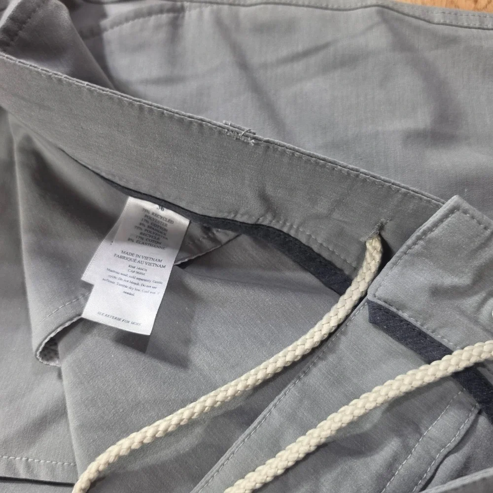 Faherty All Day Shorts Mens 36 Grey Hybrid Stretch Casual Quick Dry Flat Front